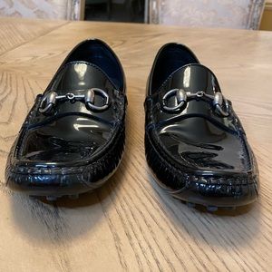 ❤️ Authentic Black Patent Leather Gucci Loafers size 38 1/2